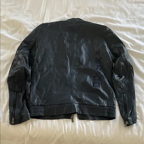 Diesel Black Gold Dark Leather Jacket